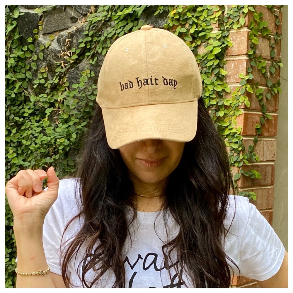 BAD HAIR DAY FAUX SUEDE CAP